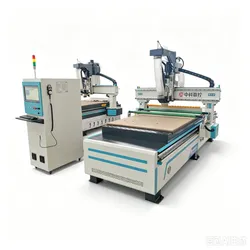 เครื่องกัดไม้ CNC พร้อม 12 หัวกัดห้องสมุดเครื่องมืออัตโนมัติ