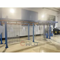 Linea di verniciatura a polvere elettrostatica automatica macchina spruzzatrice