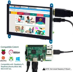 OEM-Fabrik 7 Zoll 800X480 TFT LCD-Anzeigemodul mit kapazitivem Touchscreen für Raspberry Pi 3/4/5 Display