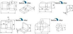 Automatische maßgeschneiderte Lebensmitteltabletts Papierboard-Box-Fertigungsmaschine