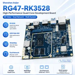 Rg47 Rk3528 쿼드 코어 개발 보드 4K 듀얼 네트워크 Android Linux