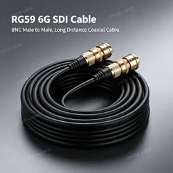 Cabo Coaxial Rg Série BNC Macho Macho Crimpagem de Baixa Perda 75 com Embalagem de Carretel Rg59 RG6 Rg11 Rg57 Rg58 Rg7