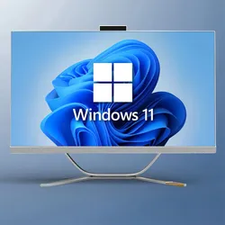 23.8-Inch ขาวไม่มีกรอบ J1900 คอมพิวเตอร์เดสก์ท็อปแบบออล-อิน-วัน