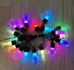 Matte Mini-Glühbirne LED-Beleuchtung mehrfarbige Patio-Lichterkette Deko