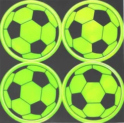 Geschenk PVC Beliebtes Fußballmuster Sicherheitsreflektierender Aufkleber Schlüsselanhänger