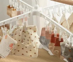 Maßgeschneiderter faltbarer Kleiderständer mit Clips, multifunktionaler Kleiderbügel für den Innen- und Außenbereich, Exportqualität