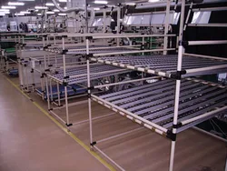 Prateleira de Armazenamento de Tubo ESD Preto, Prateleira de Fluxo Lean, Prateleira Industrial