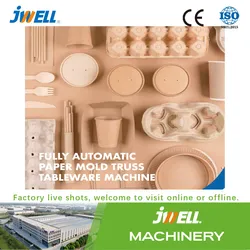 Jwell vollautomatische pulpmoldierte Geschirrproduktionsmaschine mit Trägersystem und robotergestütztem Transfersystem