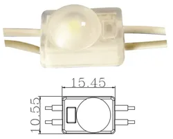 Mini DC 12V LED Modullicht mit Einzelobjektiv 0.36W Mini SMD2835 LED Injektionslicht für Werbeleuchten, Buchstaben, Markenzeichen