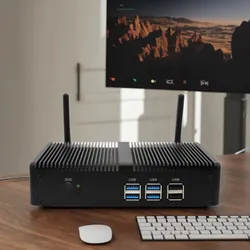 คอมพิวเตอร์ตั้งโต๊ะขนาดเล็กใหม่ Intel Core I3 Mini PC M3-6006u สำหรับความบันเทิงที่บ้าน ระบบไร้พัดลม