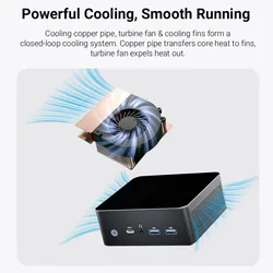 Computador Mini Portátil Compacto Profissional R7-6800h DDR5 RAM Dual M. 2 SSD RJ45 Tipo-C Função Completa