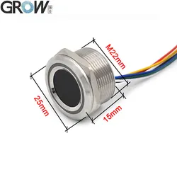 ขยาย R503-M22 DC3.3V 200 ความจุ โมดูลเซ็นเซอร์ลายนิ้วมือแบบสัมผัส