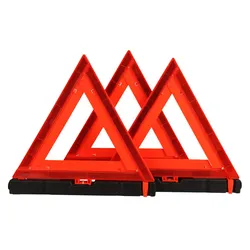 3PCS/Set Triangolo di Avviso Riflettente Segnale per Auto Triangolo di Avviso