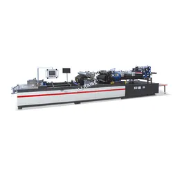 Vollautomatische Hochgeschwindigkeits-Servo-Modell V-Schnitt-Kartonagen-Klebeausrüstung Geschenkrigidbox-Fensterpatchmaschine Kuchenbox-Fensterpatchmaschine