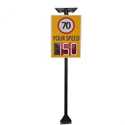 Zonne-energie Radar Snelheidsbord met LED-display voor Verkeersrust