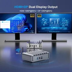 Hystou Fabrik optionale Desktop-Computer eingebetteter lüfterloser industrieller Steuerungs-Mini-PC