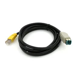 Cabo de scanner USB RJ45 alimentado por 12 V.