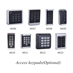 Ak11 ระบบควบคุมการเข้าถึงด้วยแป้นพิมพ์ประตูอัตโนมัติ RFID 125kHz ระบบแป้นพิมพ์โลหะควบคุม