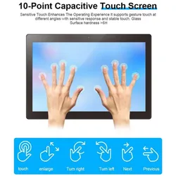 คอมพิวเตอร์ตั้งโต๊ะขนาดเล็ก น้ำหนักเบา 15.6''touchscreen จอแสดงผล LCD สำหรับป้ายดิจิทัล 2K ความละเอียด Windows11/Linux ระบบปฏิบัติการ พร้อม WiFi RJ45, HDMI