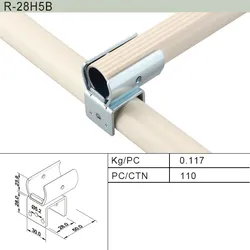 Suporte de Montagem de Rolo / Parada de Aba para Sistema de Racking de Tubos (R-60H2A)