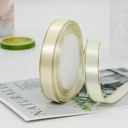 Fabrikverkauf Goldrandband Geschenkbandrolle zum Geschenkeeinpacken