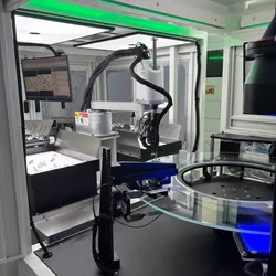 Vollautomatische Glas-Drehteller-Prüfgeräte für Elektronikfabriken, visuelle optische Sortiermaschine zur Inspektion von Dimensionen, Deformationen und Oberflächenkontamination