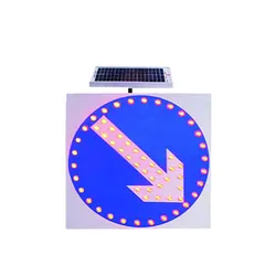 Cartelli stradali di sicurezza riflettenti a LED solari a forma di rettangolo