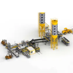 Fortgeschrittene Blockproduktionsmaschine Automatische Blockproduktionslinie mit integriertem Stacker