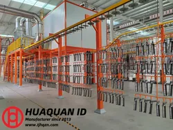 Equipamento de Revestimento em Pó de Mudança Rápida de Cor para Peças Metálicas Industriais Sistema de Linha de Revestimento em Pó Automático