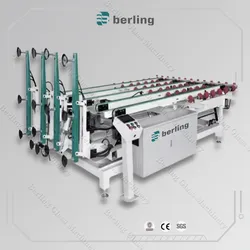 Máquina de Carga e Descarga Automática com Controle PLC para Desbaste de Bordas de Vidro