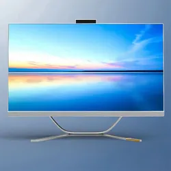 23.8-Inch ขาวไม่มีกรอบ J1900 คอมพิวเตอร์เดสก์ท็อปแบบออล-อิน-วัน