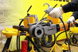 Tubo portátil Threader rosca de tubo de aço da Máquina