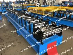 Metallstufen-Dachrinnen-Ridge-Cap-Rollformmaschine, farbige Stahlstufen-Dachkrone-Herstellungsmaschine, glasierte Fliesen-Ridge-Cap-Formmaschine