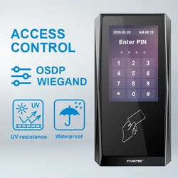 Leitor de Código Digital RFID Wiegand Programável RS485 Leitor de Controle de Acesso Móvel NFC Bluetooth com Interface Personalizada em Tela Touch Linux