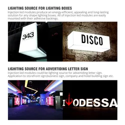 12V Módulo LED IP67 À prova d'água 2LEDs Injeção 1.2W Luz do Módulo LED para Iluminação de Caixas de Luz e Sinais