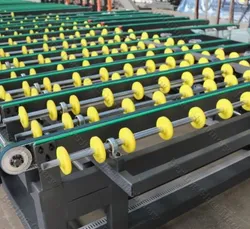 Máquina de Carga e Descarga Automática com Controle PLC para Desbaste de Bordas de Vidro