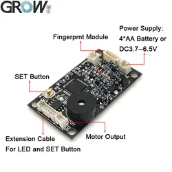 Crescer Ks200+R502-Aw Placa de Controle de Acesso por Impressão Digital com LED em Anel Circular