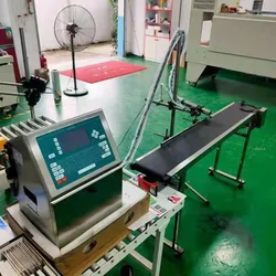 自動有効期限文字コード印刷機インクジェットバッチコードプリンターコンベヤー付き