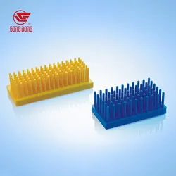 Suporte de tubo de ensaio de plástico para laboratório em formato de pilar para uso em laboratório