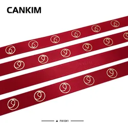 Rote hochwertige Satinband Geschenkverpackungsbänder individuelles Band mit Logo