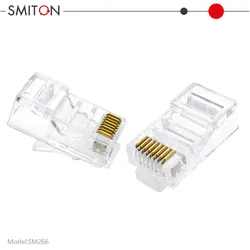 Conector de Cabo de Rede Ethernet RJ45 Conector RJ45 Cat5 CAT6 Conector Plugue Modular