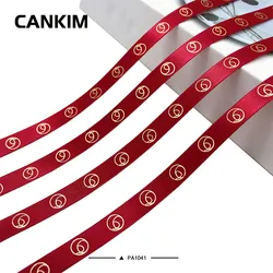 Rote hochwertige Satinband Geschenkverpackungsbänder individuelles Band mit Logo