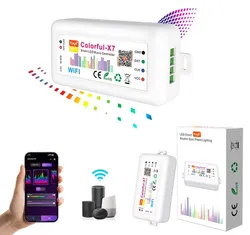 Tuya WiFi Smart Rgbic LED Licht Bildschirm LED Streifen Controller funktioniert mit Alexa und Google Home