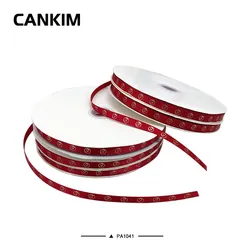 Rote hochwertige Satinband Geschenkverpackungsbänder individuelles Band mit Logo