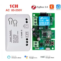 Controle Remoto RF Zigbee SLS Módulo Relé Inteligente Tuya Interruptor Controlador 1CH