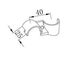 Metallgelenk K-7 für Lean-Rohrregalsystem