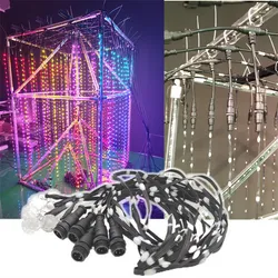 Intelligente programmierbare 3D LED-Lichtwürfel DMX512 RGB-Farbenwechselnde Infinity-Spiegelräume Projekt Pixel LED-Lichterkette