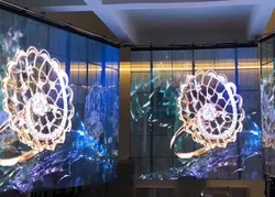 Einfache hängende Installation transparenter LED-Bildschirm für Innen- und Außenfensterverwendung, durchsichtiger LED-Display