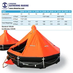 Zelf-rechttrekkende Davit Gelanceerde Type Opblaasbare Reddingboot met Certificering
