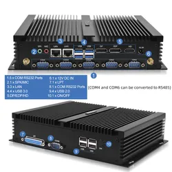 Industrieller lüfterloser Mini-Box-PC kompakter Computer